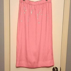 J. Crew Collection Hot Pink Sequin Skirt